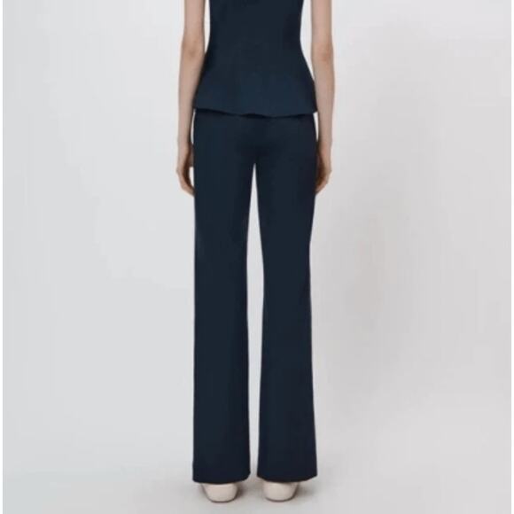 JONATHAN SIMKHAI Women's Midnight Chase Front Slit Cotton-Blend Pants Size 14 - Picture 2 of 8